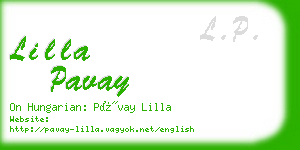 lilla pavay business card